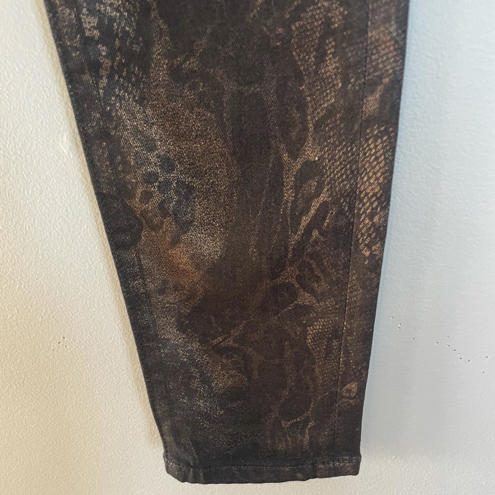 SALE 30% OFF | NWOT 7 For All Mankind Ankle Skinny Jeans Black Marble Foil - Picture 7 of 13